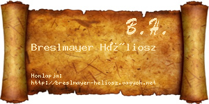 Breslmayer Héliosz névjegykártya